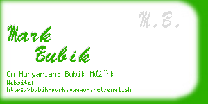 mark bubik business card